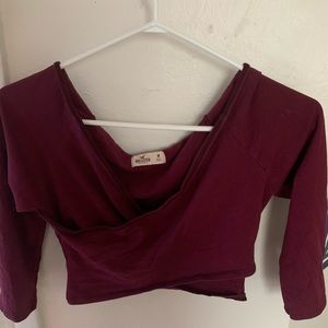 Hollister maroon crop top